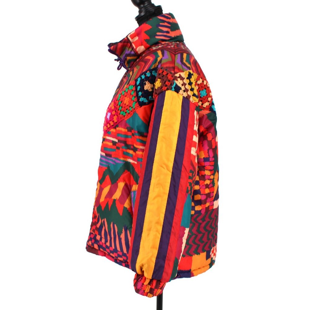 FARM Rio Multicolor Patchwork Puffer Jacket - Picture 5 of 16